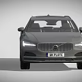 Grey Volvo Estate Car With UK License Plate And Dark Roof Modern Design