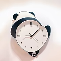 Cute Panda Shaped Wall Clock With Black And White Design For Home Decor