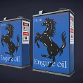 Commercial Blue Engine Oil Drums With Horse Design And 30L50
