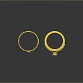 Stylish Gold Daily Essential Rings With Oval Green Gemstone Small Diamonds Black Stone Design