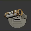 Vintage Telescope With Brass And Silver Finish On Stand Mount Design