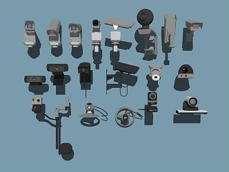 Modern camera surveillance camera hook screw dumbbell landing 3d model