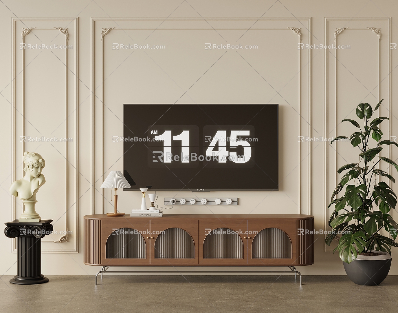 Antique TV cabinet 3d model