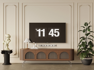 Antique TV cabinet 3d model