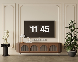 Antique TV cabinet 3d model