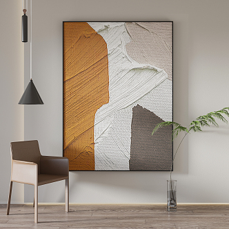 Modern Abstract Painting Simple Texture Hanging Painting 3d model