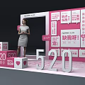 520 Photo Check-in Spot at Jingtian Medical Beauty with Pink Decorations Heart Elements Love Confessions
