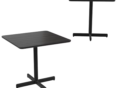 Black Square Bar Table with Sleek Design and Stable Base for Home Use 3d model