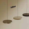 Poliform Circular Pendant Lights in Black Beige Brown for Modern Interior 3d model