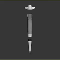 3D Rendered Modern Military Missile Featuring Sleek Metallic Body And Rocket Propeller Design
