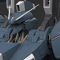 Blue Mechanical Weapon Design With Cannon Barrel Armor And Detailed Structure