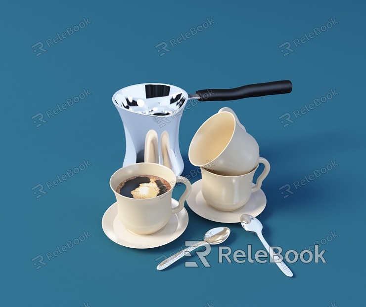 Modern coffee cup model