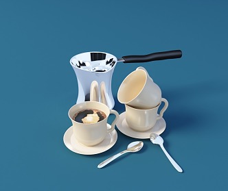 Modern coffee cup 3d model