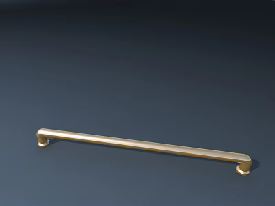 Golden Long Bar Door Handle Made Of Brass For Modern Doors And Furniture 3d model