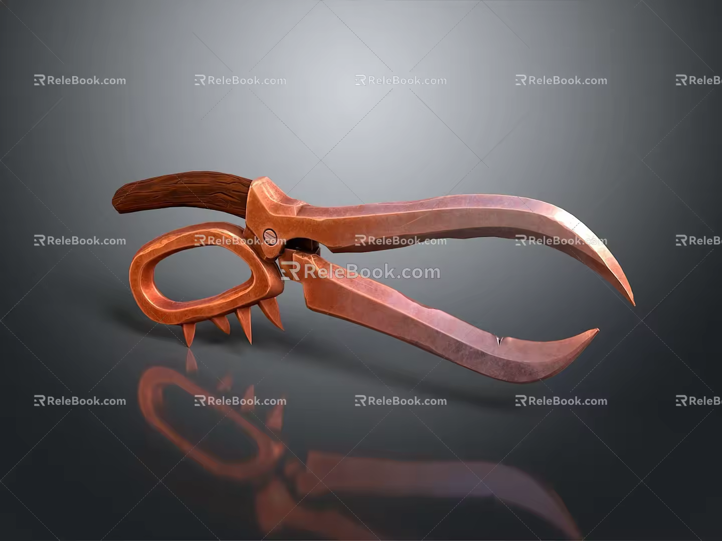 Pipe pliers vise bench vise wrench tool hardware tool processing tool furniture 3d model