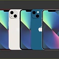 Apple Smartphones In Various Colors With Colorful Screen Display And Reflections