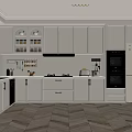 Modern Kitchen Interior Design With White Cabinets Island Counter And Appliances