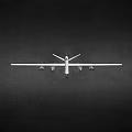 Large Commercial Airplane Top View With Four Engines And Long Wings On Dark Background