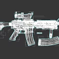 Detailed Modern Tactical Rifle 3D Model With Scope And Magazine