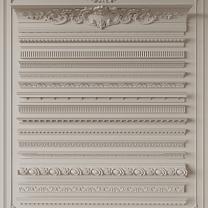 French plaster line 3d model