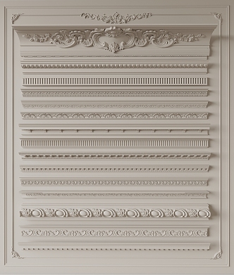 French plaster line 3d model