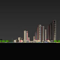 Modern High Rise Residential Buildings With Green Lawn Trees And Outdoor Seating Area