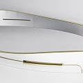 Modern Feature Wall With Curved Metallic Design And Gold Silver Accents