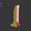White Tall Candle with Melted Wax Dripping and Smooth Surface on Black Background