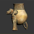 National style tripod tripod tripod three-legged jar 3d model
