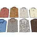 Casual Shirts With Various Colors Different Patterns And Modern Stylish Designs 3d model