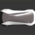 Futuristic Concept Car With Sleek Silver Body Smooth Surface And Modern Wheel Design
