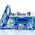 Harbin Beer Ice Sculpture Display Area With Bar Counter And Chairs