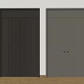 Modern Double Doors Design With Dark And Light Wood Finishes And Metal Handles