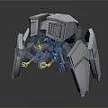 Sci Fi Mechanical Spider Robot With Detailed Robotic Legs And Metal Structure 3d model