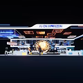Futuristic Exhibition Hall Design With Hi tech Booths Screens And Interactive Lighting