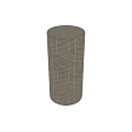 Gray Decorative Component Featuring Geometric Hexagon Lines And Rolled Material 3d model