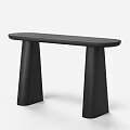 Modern Black Console Table With Unique Column Legs And Minimalist Design 3d model