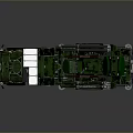 Green Military Armored Tank With Radar Antenna And Heavy Duty Wheels