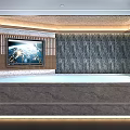 Modern SPA Sauna Interior Design With Stone Walls Ambient Lighting And TV Screen