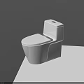 Clean Modern White Toilet With Serene Water Surface Background On Platform