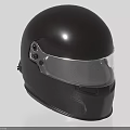 Black Full Face Motorcycle Helmet With Transparent Visor And Sleek Modern Design