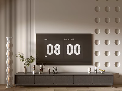 Modern Black TV Cabinet Sideboard Balcony Cabinet Storage Cabinet Entrance Cabinet 3d model