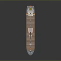 Large Pink and Gray Cargo Ship Featuring Deck Cargo Containers and Bridge