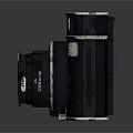 Vintage Polaroid Camera With Classic Black Body Flash And Detachable Lens
