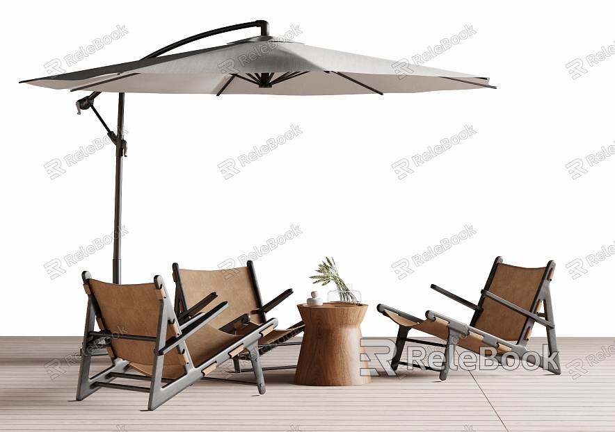 Outdoor Leisure Chair Outdoor Table and Chair Rattan Chair Sunshade model