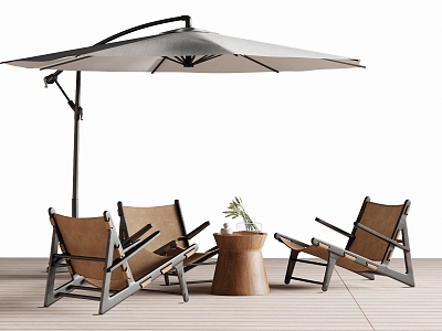 Outdoor Leisure Chair Outdoor Table and Chair Rattan Chair Sunshade model