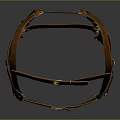 Brown Leather Horse Harness With Adjustable Straps Metal Rings And Decorative Buckles