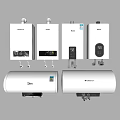 Daily Use Electrical Appliances Including Wall Mounted And Cylindrical Water Heaters With Digital Displays