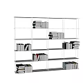 Bookshelf Storage Rack 3d model