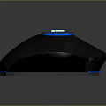 Ergonomic Gaming Mouse With Gray Design Blue Lighting And Carbon Fiber Sides